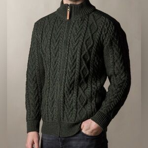Aran Full Zip Aran Cardigan
